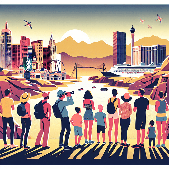 tour group gathering in Las Vegas